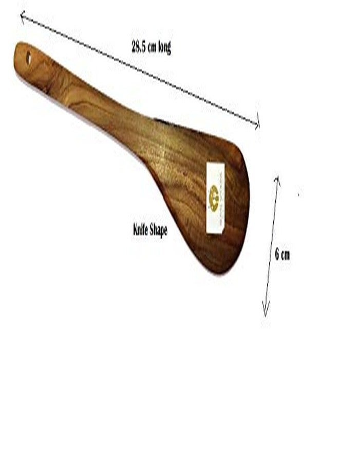 ARMAN SPOONS ملاعق طهي غير لاصقة من خشب الساج البني من أرمان سبونز - طقم من قطعتين - Image 5